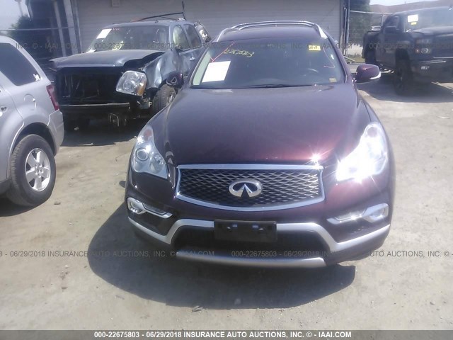 JN1BJ0RR0GM266261 - 2016 INFINITI QX50 BURGUNDY photo 6