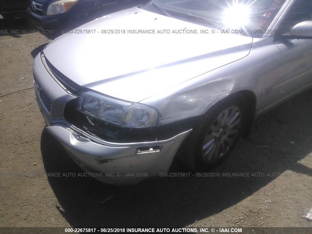 YV1TH592561432619 - 2006 VOLVO S80 2.5T SILVER photo 6