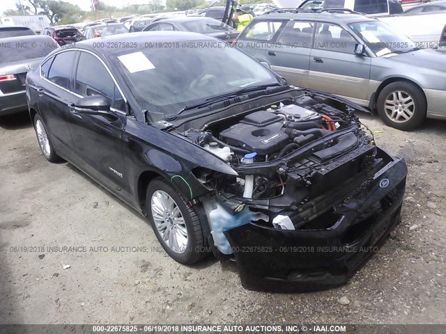 3FA6P0LU2DR378322 - 2013 FORD FUSION SE HYBRID BLACK photo 1