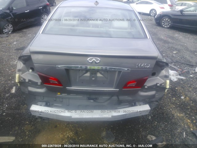 JNKBY01FX8M550376 - 2008 INFINITI M45 GRAY photo 6