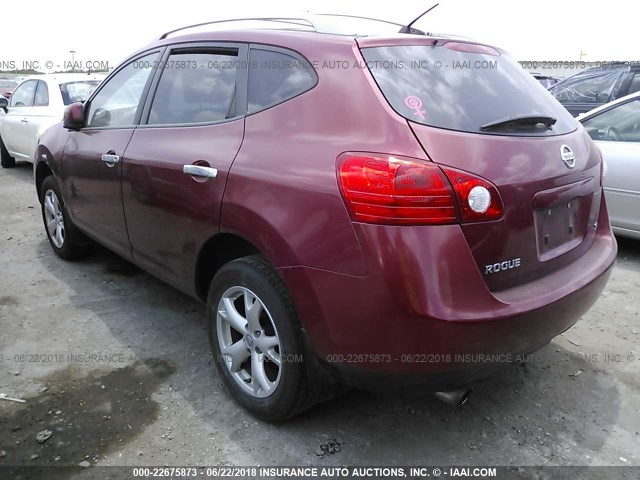 JN8AS5MT2AW009026 - 2010 NISSAN ROGUE S/SL/KROM RED photo 3