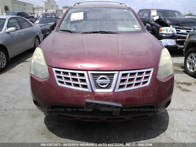 JN8AS5MT2AW009026 - 2010 NISSAN ROGUE S/SL/KROM RED photo 6