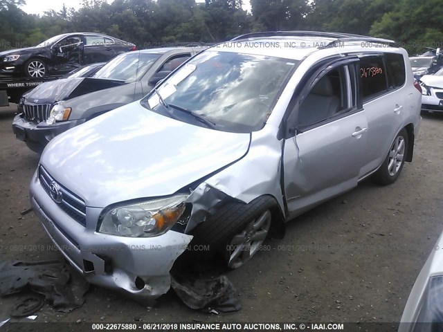 JTMBD31V376048575 - 2007 TOYOTA RAV4 LIMITED SILVER photo 2