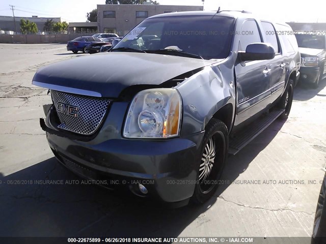 1GKFK668X7J296237 - 2007 GMC YUKON XL DENALI Light Blue photo 2