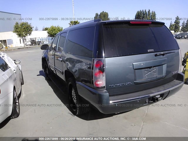 1GKFK668X7J296237 - 2007 GMC YUKON XL DENALI Light Blue photo 3