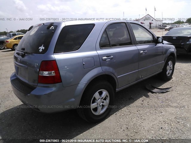 KNDJD735695897639 - 2009 KIA SORENTO LX/EX Light Blue photo 4