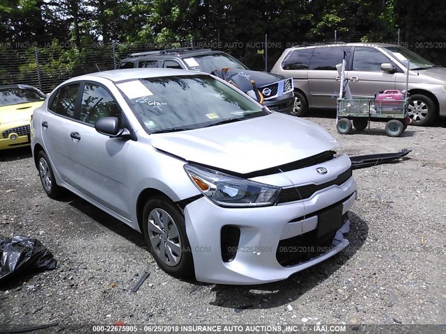 3KPA24AB9JE062544 - 2018 KIA RIO LX/S SILVER photo 1