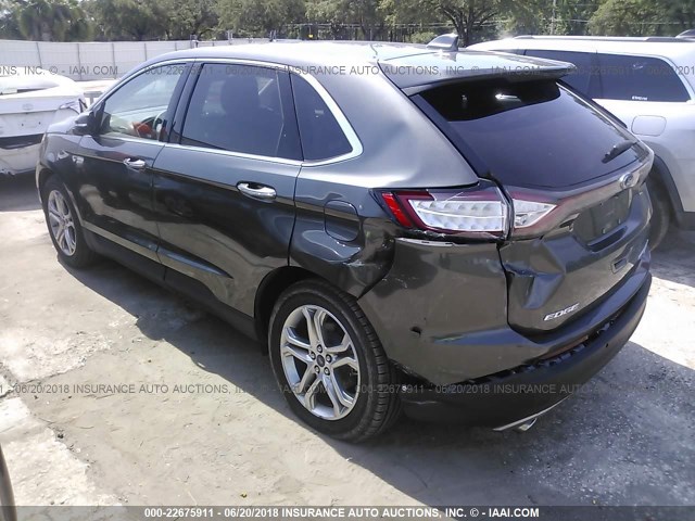 2FMPK3K98JBB07881 - 2018 FORD EDGE TITANIUM GRAY photo 3