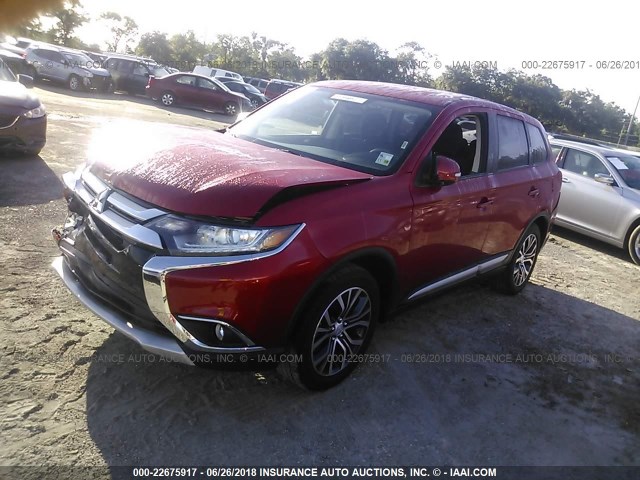 JA4AD3A32JZ016534 - 2018 MITSUBISHI OUTLANDER SE/SEL RED photo 2