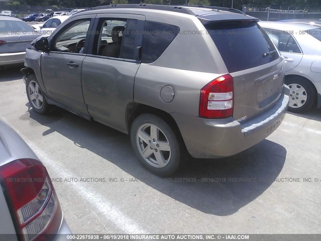 1J8FT470X7D261288 - 2007 JEEP COMPASS 金色 照片 3