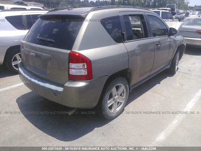 1J8FT470X7D261288 - 2007 JEEP COMPASS 金色 照片 4