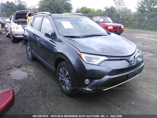 JTMRJREV8GD056672 - 2016 TOYOTA RAV4 HV XLE GRAY photo 1