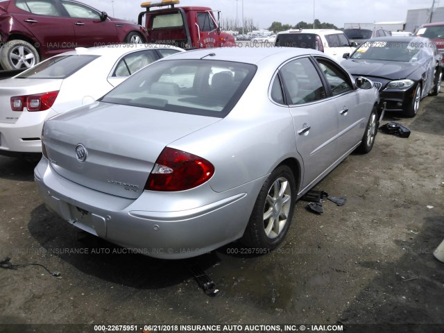 2G4WE537651267085 - 2005 BUICK LACROSSE CXS SILVER photo 4