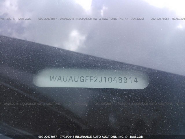 WAUAUGFF2J1048914 - 2018 AUDI A3 PREMIUM WHITE photo 9
