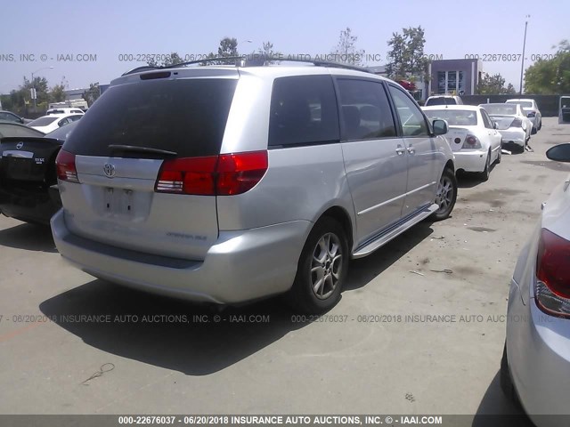 5TDZA22C34S034301 - 2004 TOYOTA SIENNA XLE/XLE LIMITED SILVER photo 4