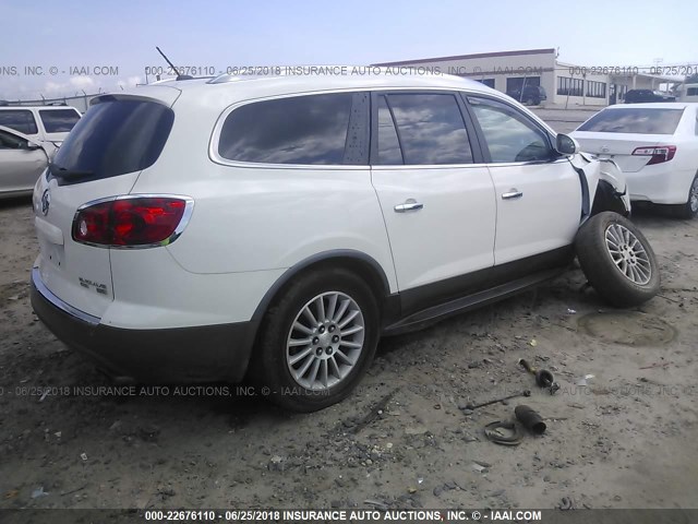 5GALVBED4AJ210197 - 2010 BUICK ENCLAVE CXL WHITE photo 4