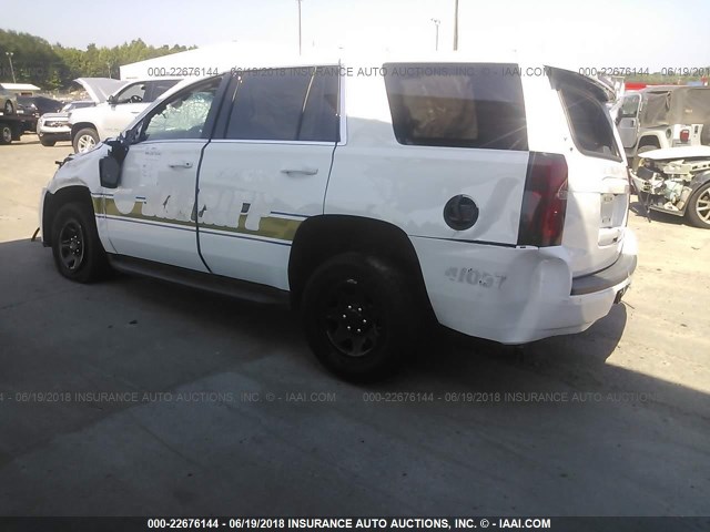 1GNLCDEC0JR147440 - 2018 CHEVROLET TAHOE POLICE WHITE photo 3