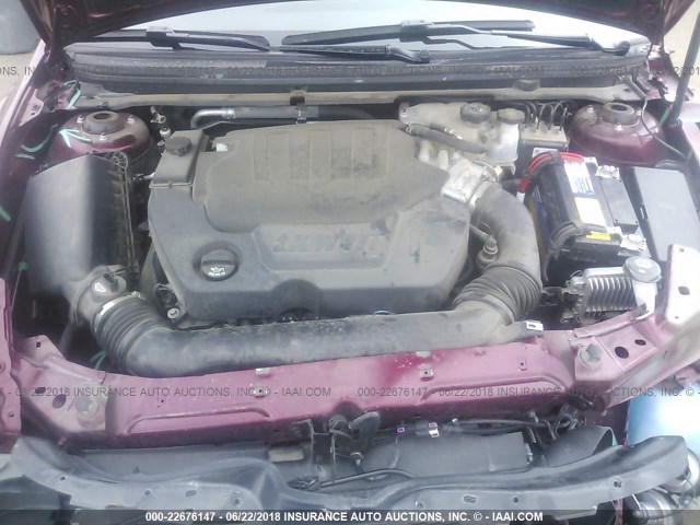 1G1ZE5E70BF176468 - 2011 CHEVROLET MALIBU LTZ MAROON photo 10
