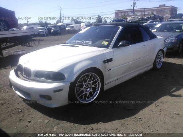 WBSBR93494PK05503 - 2004 BMW M3 WHITE photo 2