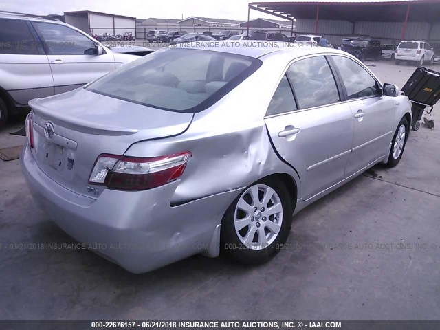 4T1BB46K89U085397 - 2009 TOYOTA CAMRY HYBRID SILVER photo 4