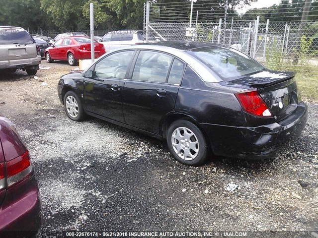 1G8AZ52F43Z130267 - 2003 SATURN ION LEVEL 2 BLACK photo 3