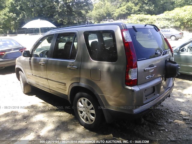 JHLRD789X6C047764 - 2006 HONDA CR-V SE/EX TAN photo 3