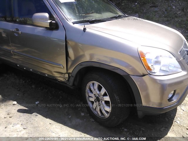 JHLRD789X6C047764 - 2006 HONDA CR-V SE/EX TAN photo 6