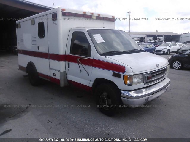 1FDWE35F3YHB36092 - 2000 FORD ECONOLINE E350 SUPER DUTY CTWAY VAN WHITE photo 1