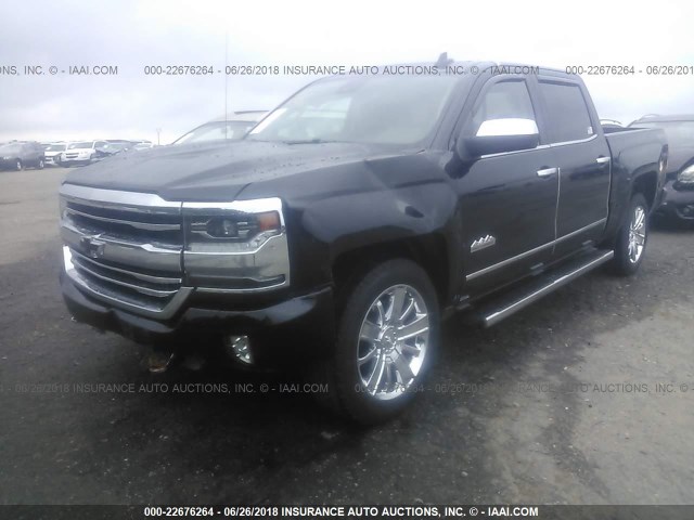 3GCUKTEC0GG112321 - 2016 CHEVROLET SILVERADO K1500 HIGH COUNTRY BLACK photo 2