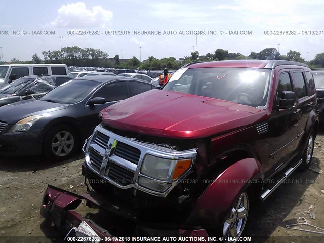 1D8GT58K68W122624 - 2008 DODGE NITRO SLT RED photo 2