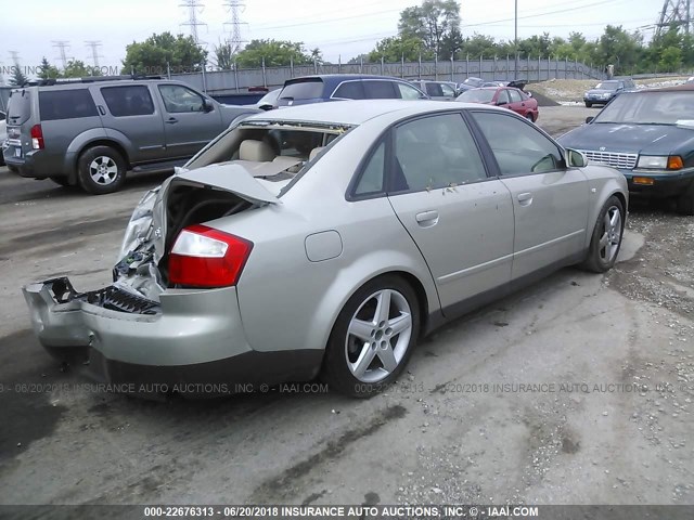 WAULC68E12A141578 - 2002 AUDI A4 1.8T QUATTRO TAN photo 4