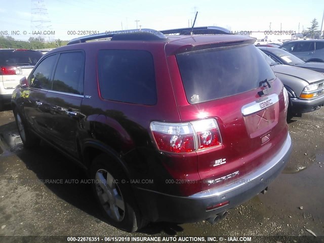 1GKER23728J268073 - 2008 GMC ACADIA SLT-1 RED photo 3