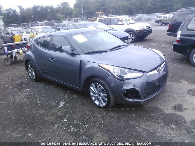 KMHTC6AD9HU314948 - 2017 HYUNDAI VELOSTER GRAY photo 1