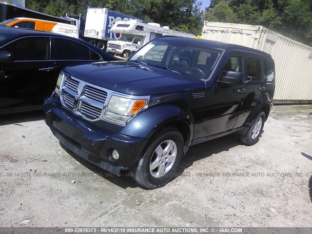 1D8GT58K27W734169 - 2007 DODGE NITRO SLT BLUE photo 2