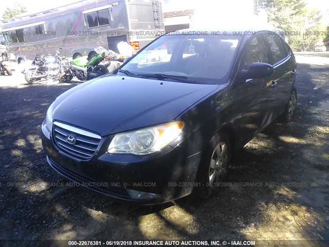 KMHDU46D07U127840 - 2007 HYUNDAI ELANTRA GLS/SE/LIMITED BLACK photo 2