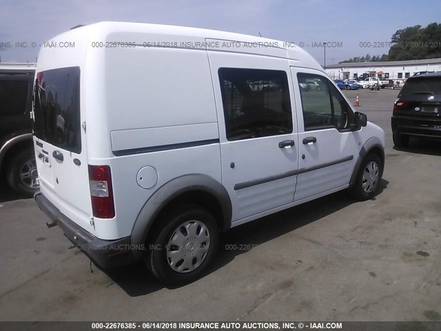 NM0LS6AN7AT034017 - 2010 FORD TRANSIT CONNECT XL WHITE photo 4