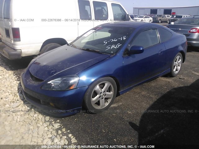 JH4DC53005S009213 - 2005 ACURA RSX TYPE-S BLUE photo 2