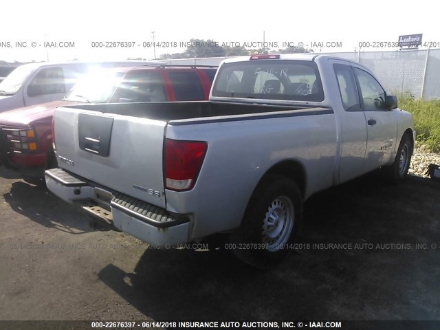 1N6BA06C98N336362 - 2008 NISSAN TITAN XE/SE/LE/PRO-4X SILVER photo 4