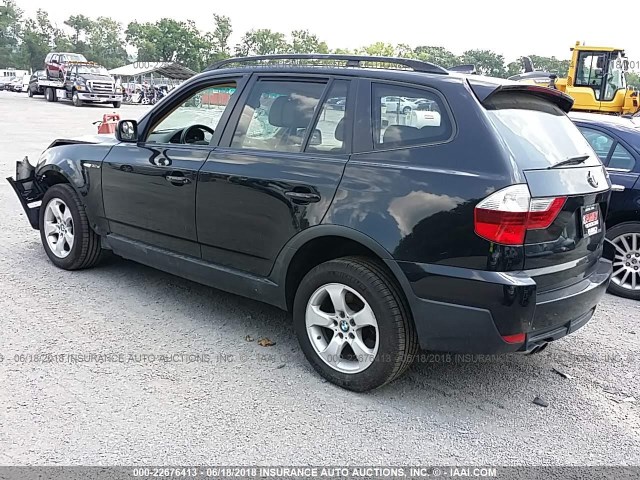WBXPC93488WJ11609 - 2008 BMW X3 3.0SI BLACK photo 3
