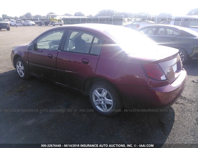 1G8AJ55F072124443 - 2007 SATURN ION LEVEL 2 MAROON photo 3