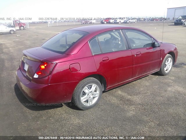 1G8AJ55F072124443 - 2007 SATURN ION LEVEL 2 MAROON photo 4