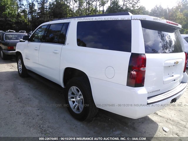 1GNSKHKC8JR148295 - 2018 CHEVROLET SUBURBAN K1500 LT WHITE photo 3