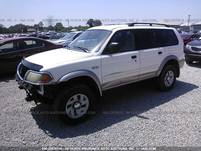 JA4MT31R63J022956 - 2003 MITSUBISHI MONTERO WHITE photo 2