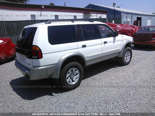 JA4MT31R63J022956 - 2003 MITSUBISHI MONTERO WHITE photo 4