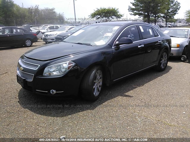 1G1ZE5E12BF346535 - 2011 CHEVROLET MALIBU LTZ BLACK photo 2