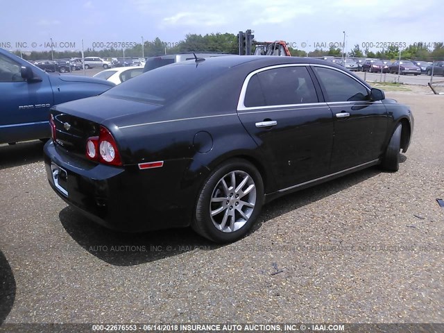 1G1ZE5E12BF346535 - 2011 CHEVROLET MALIBU LTZ BLACK photo 4