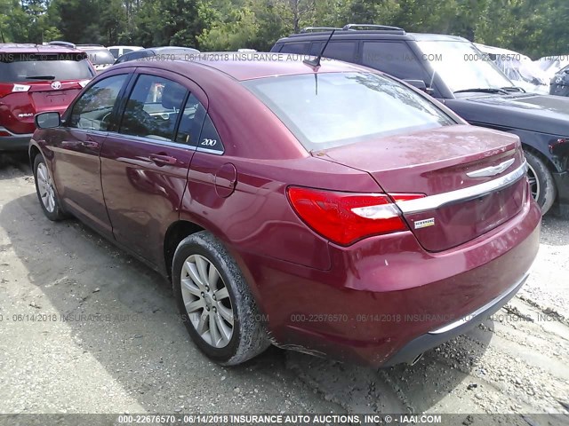 1C3CCBBG8DN678082 - 2013 CHRYSLER 200 TOURING RED photo 3