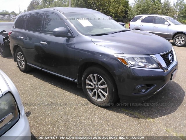 5N1AR2MN9EC721690 - 2014 NISSAN PATHFINDER S/SV/SL/PLATINUM BLUE photo 1