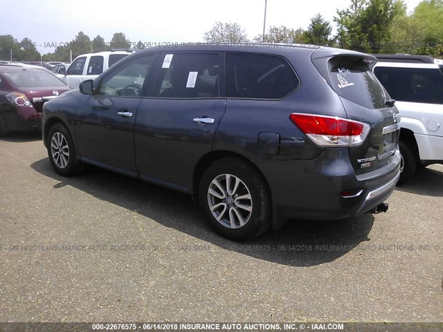 5N1AR2MN9EC721690 - 2014 NISSAN PATHFINDER S/SV/SL/PLATINUM 蓝色 照片 3