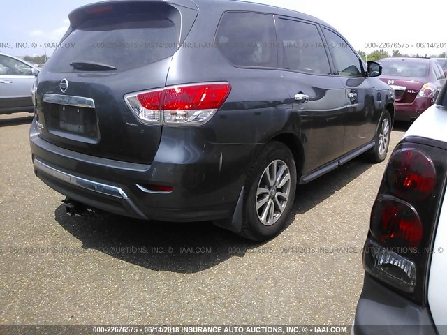 5N1AR2MN9EC721690 - 2014 NISSAN PATHFINDER S/SV/SL/PLATINUM 蓝色 照片 4